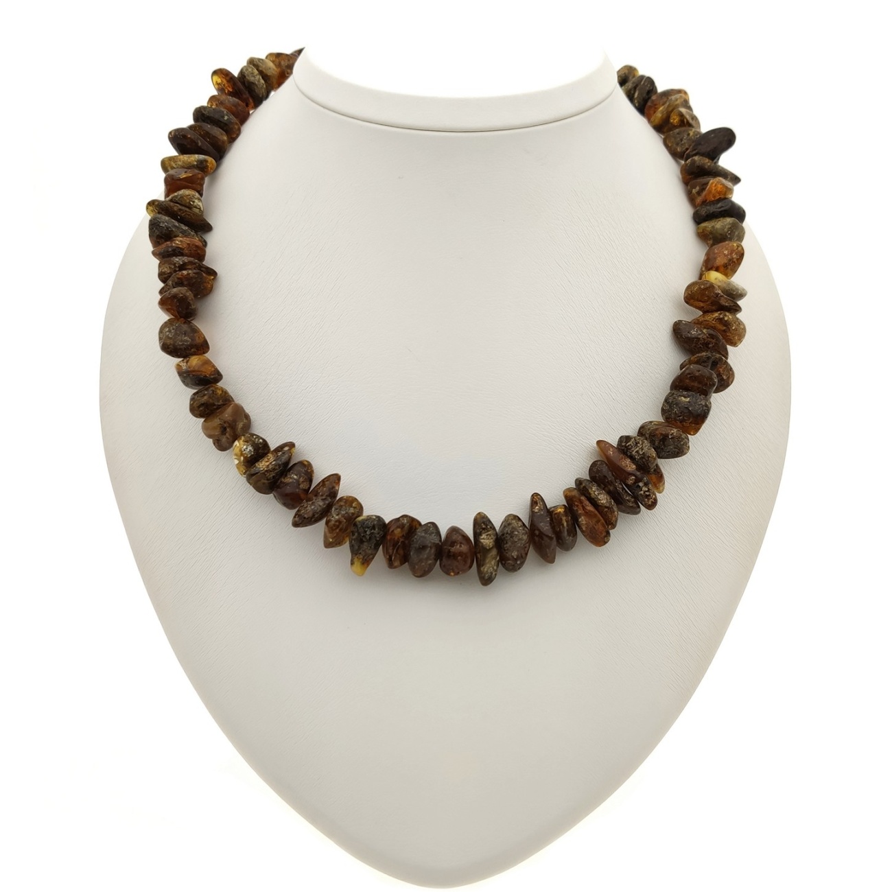 Бусы "Галька" из янтаря