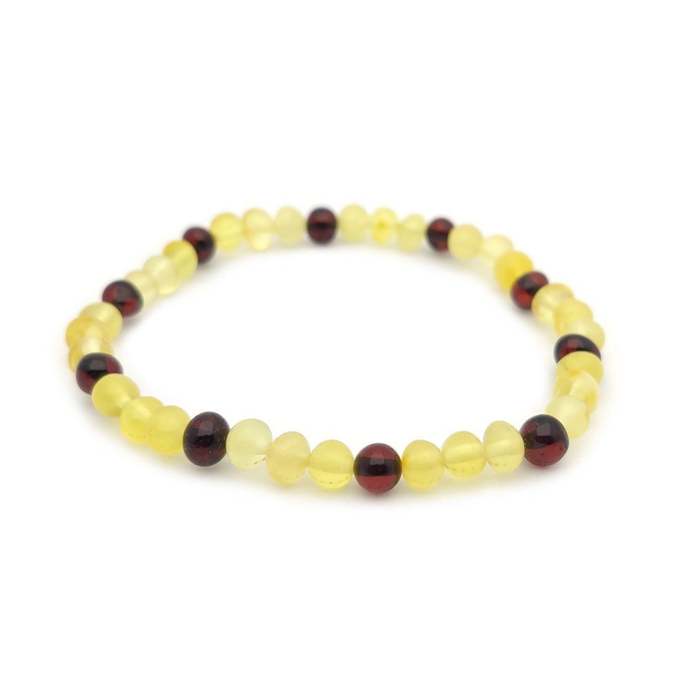 Браслет "Мятый шар" янтарь